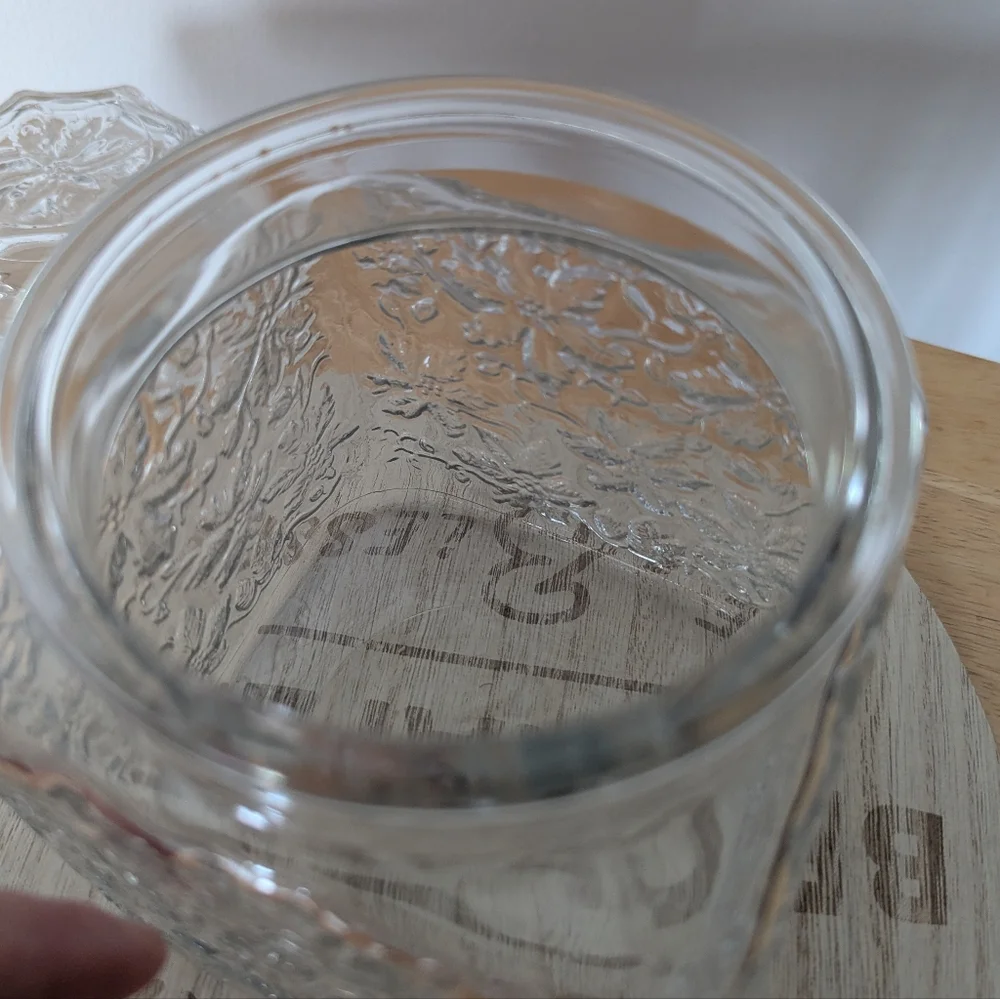 Fantasia Short Canister Jar By Princess House EUC Vintage